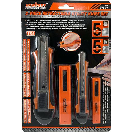 Набор Ножей 9 Мм И 18 Мм, Металлическая Направляющая, Двухкомпонентный Корпус Horusdy SDY-97527 фото 1