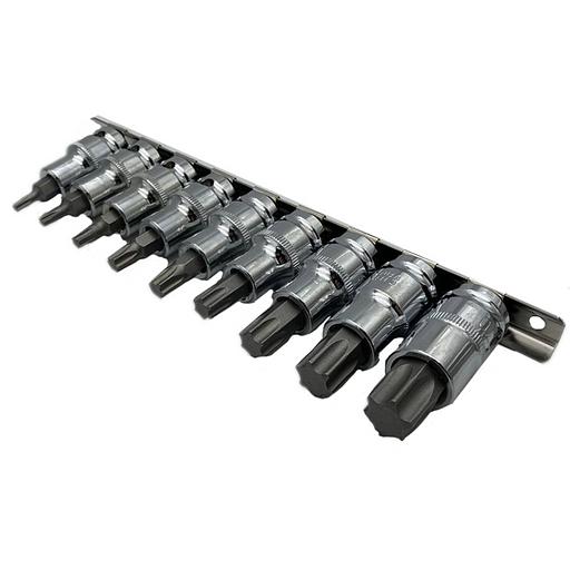 Набор бит 1/2 (TORX) 9 предметов KINGQUEEN WIB-10B фото 1