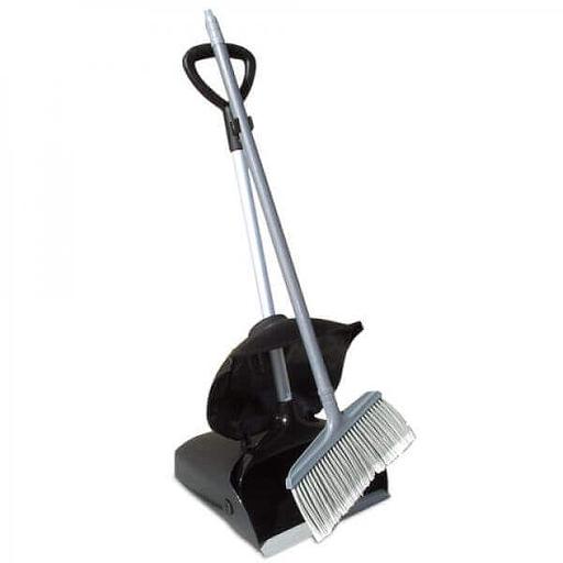 Совок-ловушка на двух колёсиках с крышкой и щёткой в комплекте, Китай (Н1132) фото 1