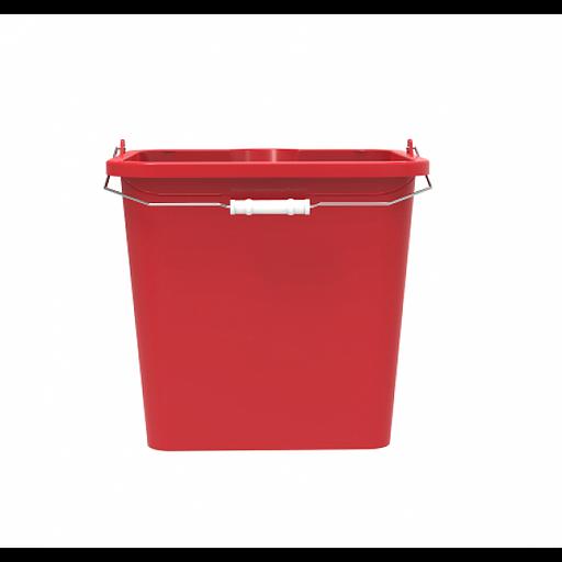 Ведро пластиковое для уборочной тележки, красное, 20 литров, Россия (406598) фото 2