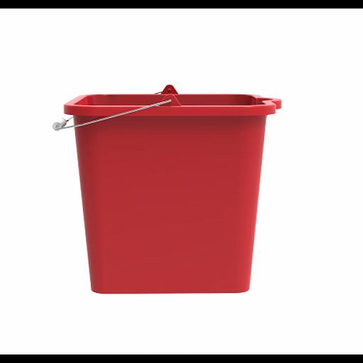 Ведро пластиковое для уборочной тележки, красное, 20 литров, Россия (406598) фото 3