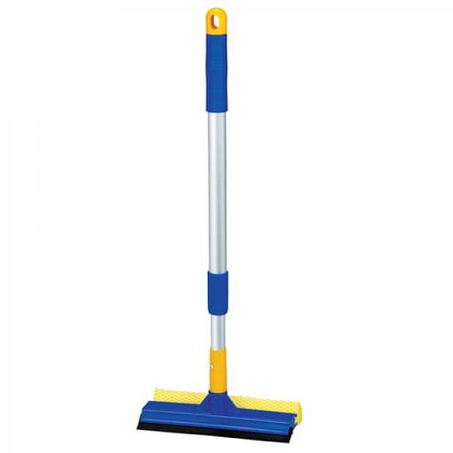 Стекломойка ЛАЙМА, алюминиевая телескопическая ручка 76-125 см, рабочая часть 25 см (стяжка, губка, ручка), Китай (601493) фото 2