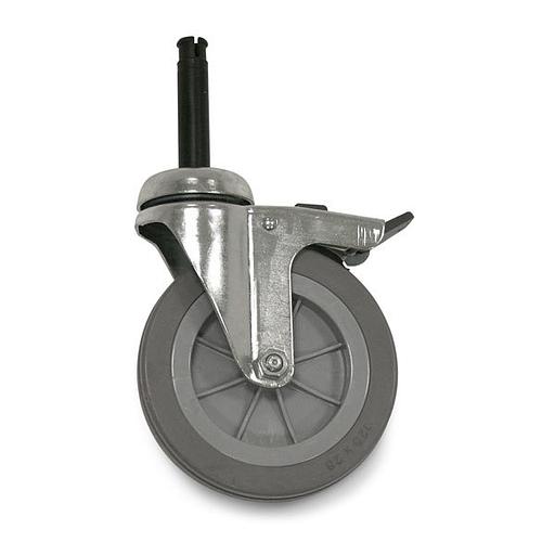 Колесо для тележек серии Green line, с тормозом, 125 мм фото 1