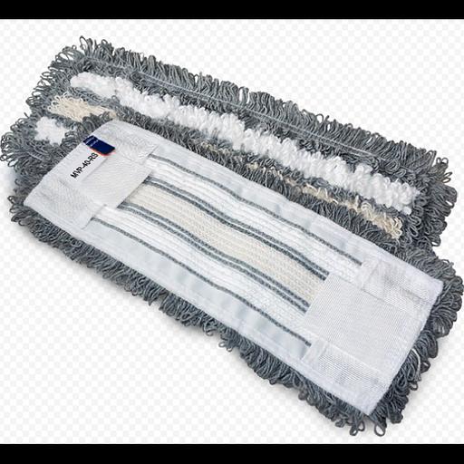 Моп петельный тафтинговый, комбинированный, серый, 50 см, карман-язык, MVP-50-RS фото 2