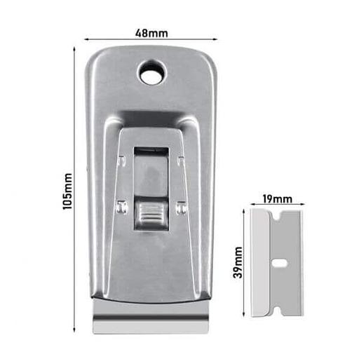 Скребок металлический карманный, с лезвием 4 см, Китай (1011209) фото 2