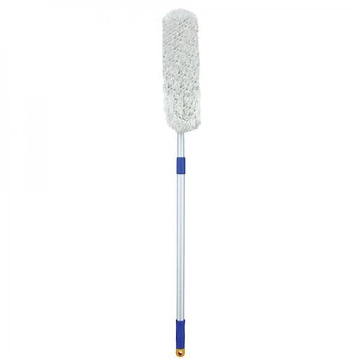 Швабра-рамка 40 см, алюминиевый телескопический черенок 130 см (резьба 1,6 см), МОП хлопок, ЛАЙМА (601464) фото 3