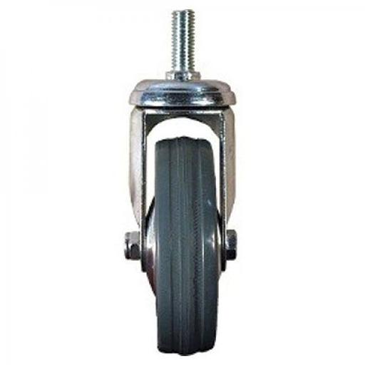 Колеса для уборочной тележки с штоком с резьбой, диаметр 75 мм, КОМПЛЕКТ 4 штуки, BRABIX, 605380 фото 2