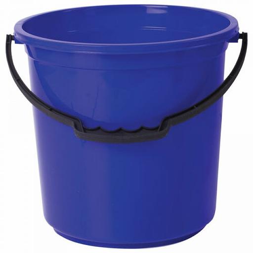 Ведро 12 л, без крышки, пластиковое, пищевое, с узором, цвет синий, мерная шкала, ЛАЙМА (603894) фото 2