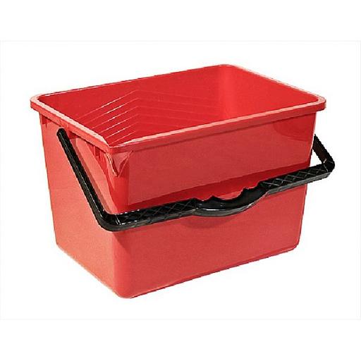 Ведро пластиковое прямоугольное красное, 8 литров, Россия (407103) фото 1