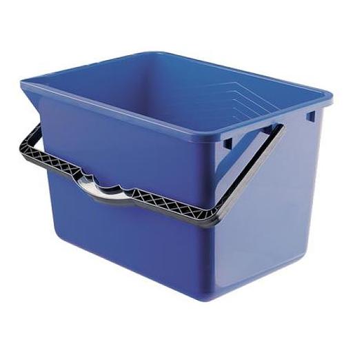 Ведро пластиковое прямоугольное синее, 8 литров, Россия (407104) фото 1