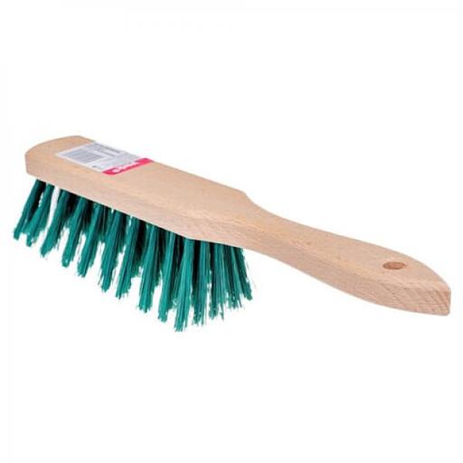 Щетка-сметка для уборки, ручка 18 см, длина щетины 6 см, ширина 4 см, деревянная, YORK, 604576 фото 3