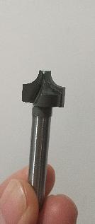 Фреза Delta-Tools профильная D=9,5 l=7 L=57 S=6 Z2 полуштап вн.радиус арт. 956732 фото 2