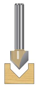 Фреза Delta-Tools профильная D=31,7 l=16 L=57 S=12 Z2 пазовая V-образная c углом 90гр. арт. 31716 фото 2