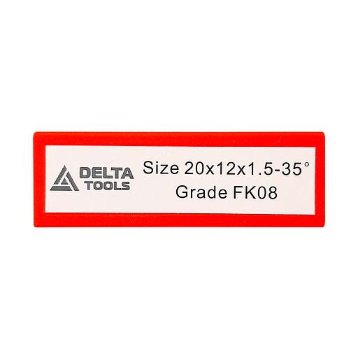 Пластина твердосплавная 20х12х1,5 мм 35 FK08 для МДФ, ДСП Delta tools red box фото 6