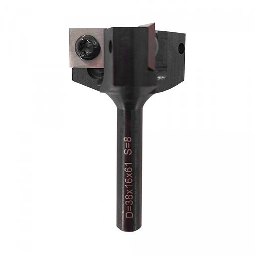 Фреза для выравнивания дна Z3 со сменными ножами DELTA TOOLS (12x12x1,5) D=38x16x61 S=8 фото 1