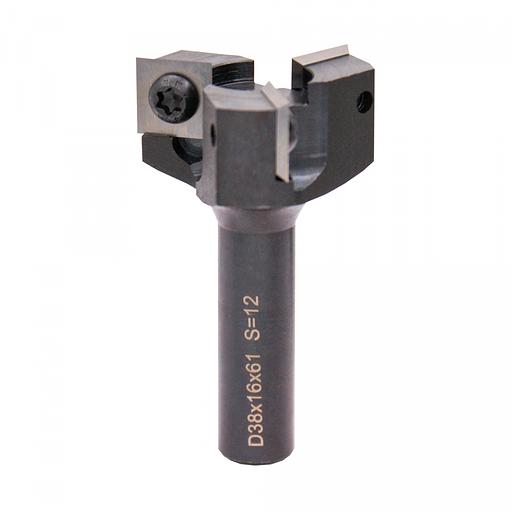 Фреза для выравнивания дна Z3 со сменными ножами DELTA TOOLS (12x12x1,5) D=38x16x61 S=12 фото 1