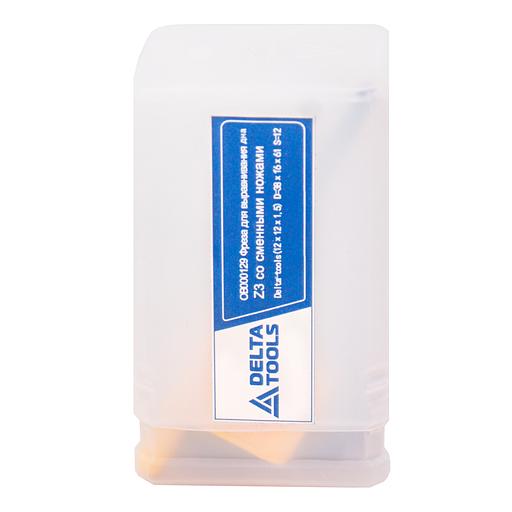 Фреза для выравнивания дна Z3 со сменными ножами DELTA TOOLS (12x12x1,5) D=38x16x61 S=12 фото 3