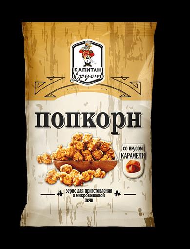 Попкорн СВЧ «Капитан Хруст» карамель 90 г фото 1