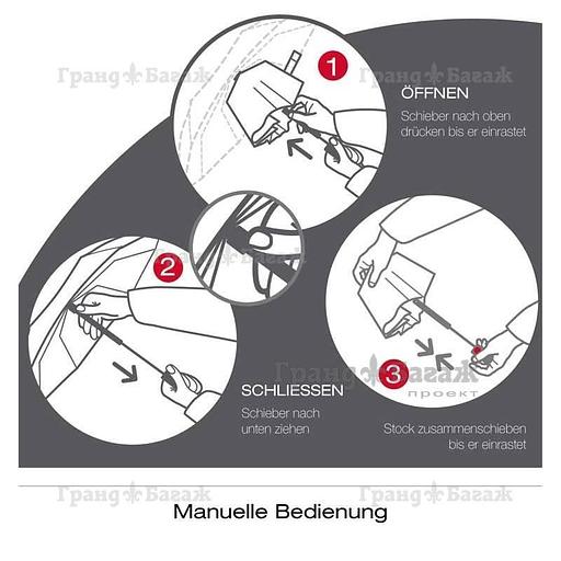 Зонт Knirps мужской механический T.050 Medium Manual BLACK 9530501000 фото 4