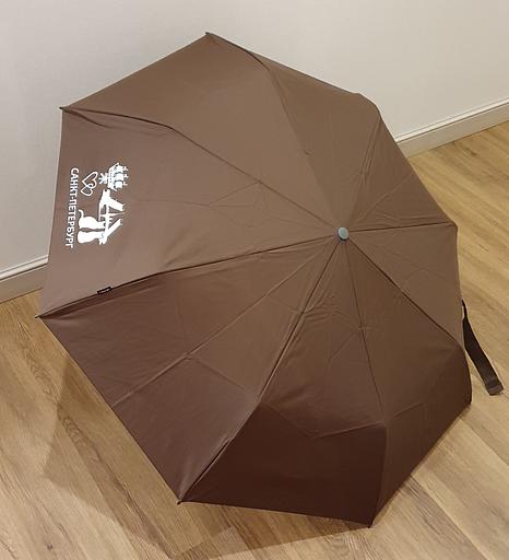 Зонт Knirps автомат E.200 Medium Duomatic DARK BROWN ECOREPEL (Санкт-Петербург) 95 1200 8900-лого фото 5