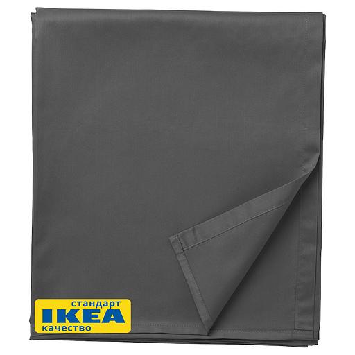Простыня НАТЕСМИО (ИКЕА НАТТЭСМИН) 240x260, темно-серый, сатин KL-50442722 фото 1
