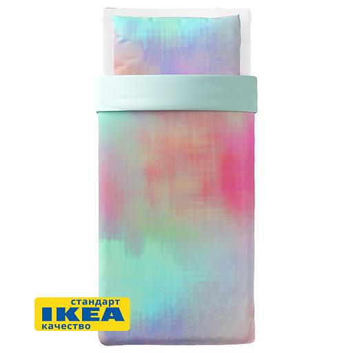 Пододеяльник 1,5 спальный, наволочка ИСТЭРО (ИКЕА ПИПСТЭКРА) 150x200/50x70, разноцветный, миткаль KL-60438951 фото 7