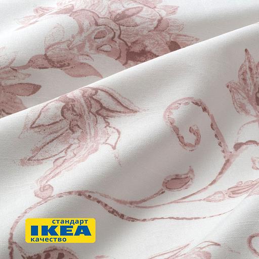 Пододеяльник евро, 2 наволочки БЛОМА (ИКЕА КЮССБЛОММА) 200x200/50x70, цветочный орнамент/в полоску, бязь KL-10534926 фото 4