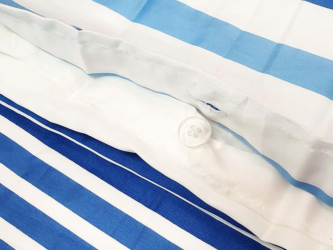 Пододеяльник 1,5 спальный, наволочка ПАСИФИК (ИКЕА ПАЦИФИК) 150x200/50x70, голубой, сатин, лиоцелл KL-77720333 фото 2