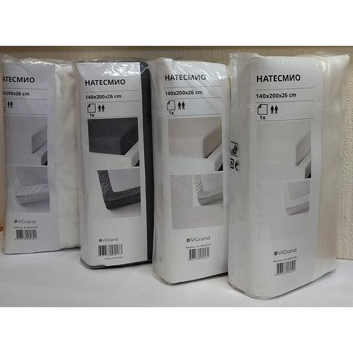 Простыня на резинке НАТЕСМИО (ИКЕА НАТТЭСМИН) 140x200, темно-серый, сатин KL-20442672 фото 8