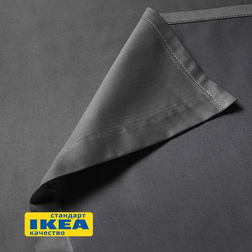 Простыня НАТЕСМИО (ИКЕА НАТТЭСМИН) 150x260, темно-серый, сатин KL-30442718 фото 3