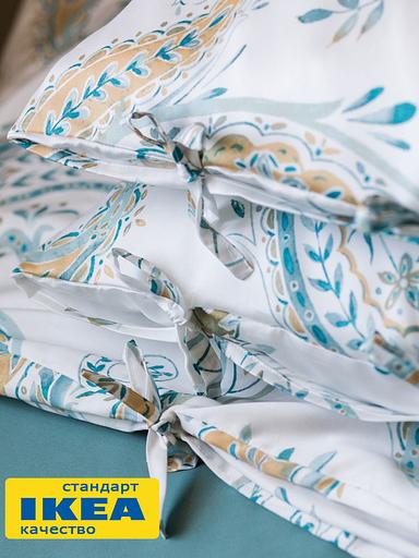 Пододеяльник евро, 2 наволочки ПЕЙСЛИ 200x200/50x70, индийский огурец, сатин, лиоцелл KL-60353290 фото 4