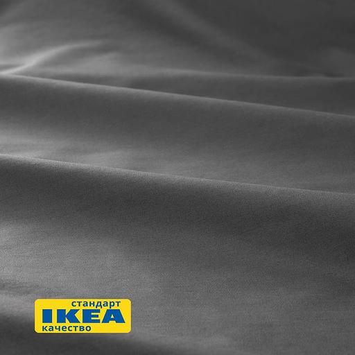 Пододеяльник евро, 2 наволочки LUKT (ИКЕА ЛЮКТЭСМИН) 200x200/50x70, темно-серый, сатин AR-90442536 фото 6