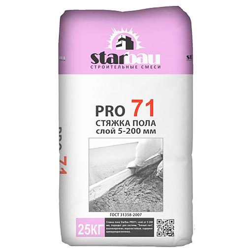 Стяжка для пола StarBau PRO 71 5-200мм 25кг фото 1