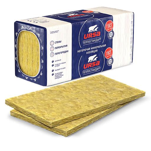 Плита теплоизоляционная URSA Теплостандарт 1230х610х50мм (9м2) фото 1