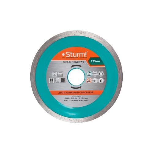 Диск алмазный, влажная резка, непрерывный 125мм Sturm фото 1