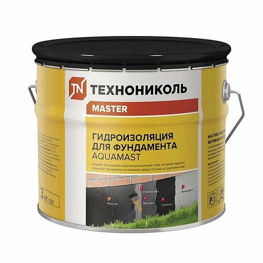 Мастика битумная AquaMast фундамент (3кг) фото 1