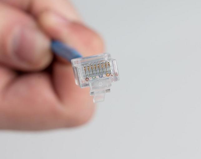 Коннектор сквозной (проходной) RJ-45 (8P8C) Cat.5e, RIPO, покрытие 3мкд, универ. ножи (упк.20шт) фото 4