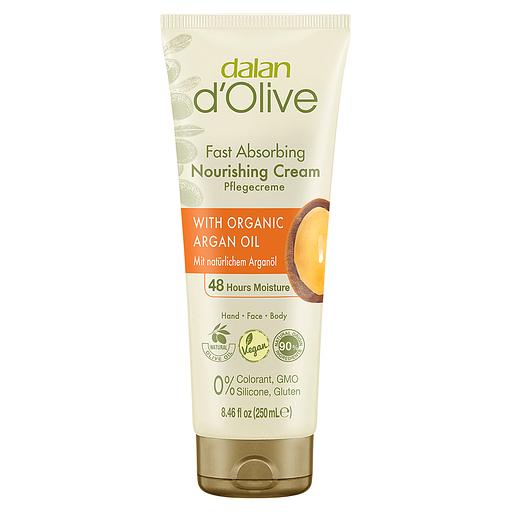 Крем для рук и тела Dalan «D’Olive» питательный и омолаживающий с маслом Арганы, 250 мл фото 1
