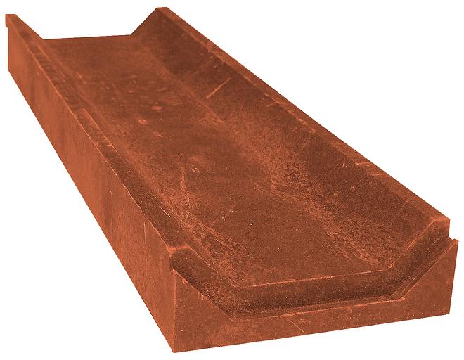 Лоток водоотведения полимерпесчаный 500Х150Х50 - кирпичный фото 1