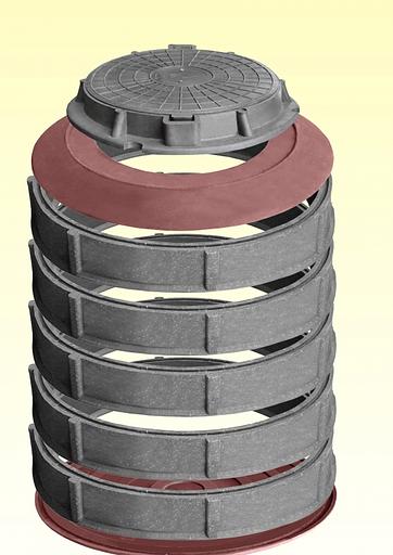 Колодец в сборе - Черный фото 1