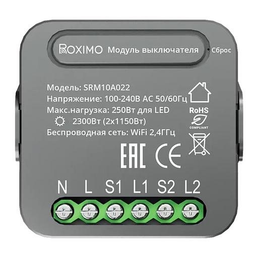 Умный модуль выключателя (реле) двухканальный Roximo SRM10A022 ОПТ фото 1
