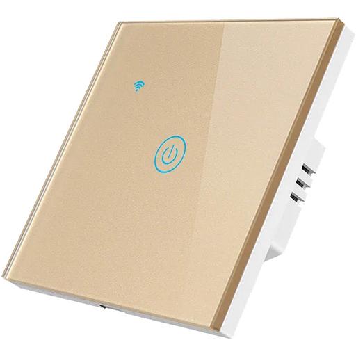 Умный выключатель сенсорный Roximo SWSEN01-1G однокнопочный, золотой ОПТ фото 1