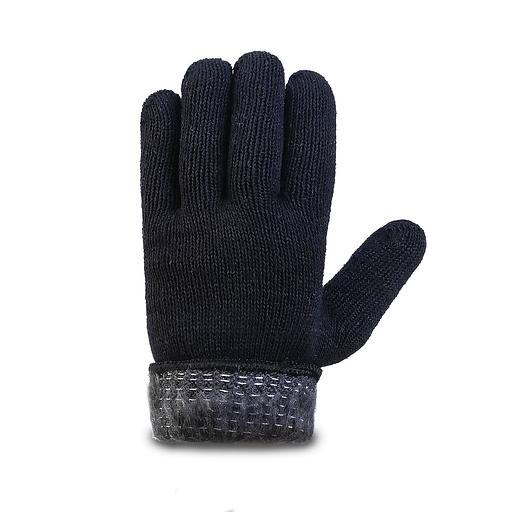 Полушерстяные перчатки с шерстяным вкладышем и внутренним начесом чёрные 7,5 класс вязки (30% шерсть, 70% акрил) арт.53ШП фото 2