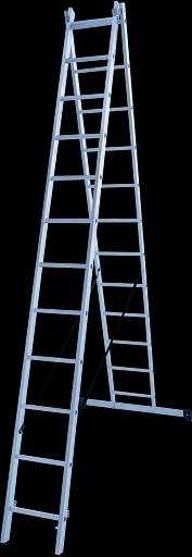 Лестница алюминиевая двухсекционная NV 1220 2×12 ОПТ фото 1