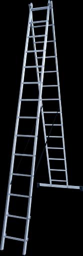 Лестница алюминиевая двухсекционная NV 1220 2×14 ОПТ фото 1