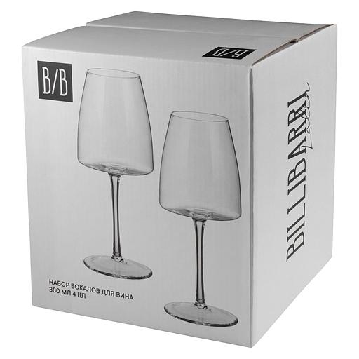 Набор бокалов для вина Billibarri «Lalin» 380 мл, 4 шт ОПТ фото 6