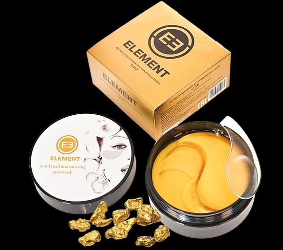 Гидрогелевые патчи для глаз на основе 24 каратного золота, коллагена и муцина улитки, с эффектом сияния и молодости ОПТ фото 1