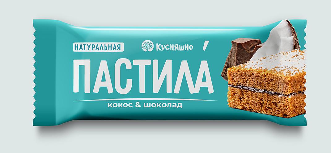 Пастила батончик «Кусняшно» кокос и шоколад 30 г ОПТ фото 1