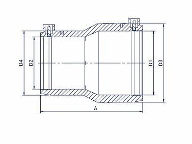 Переходник электросварной Fox РЕ100 d200/160 мм, SDR11 фото 2
