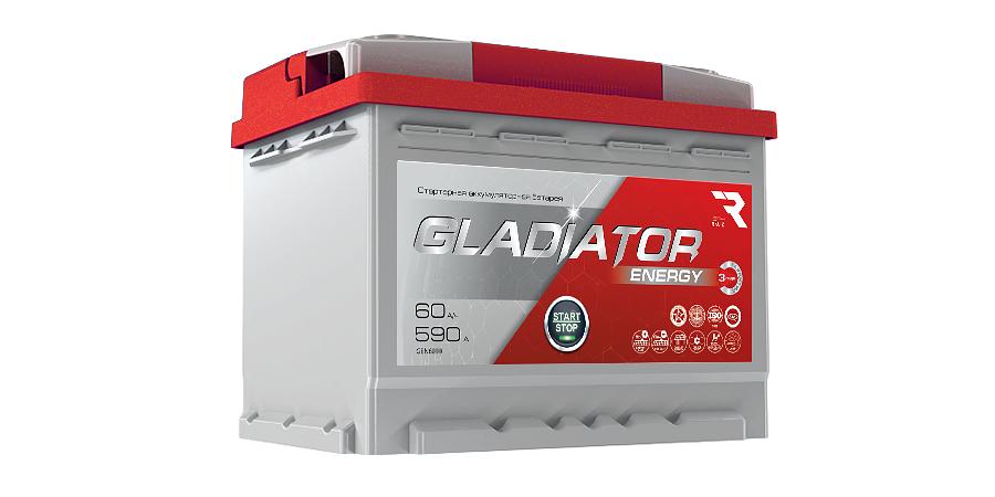 Аккумулятор «Gladiator Energy 60» 60 А/ч, обратной полярности, конус ОПТ фото 1